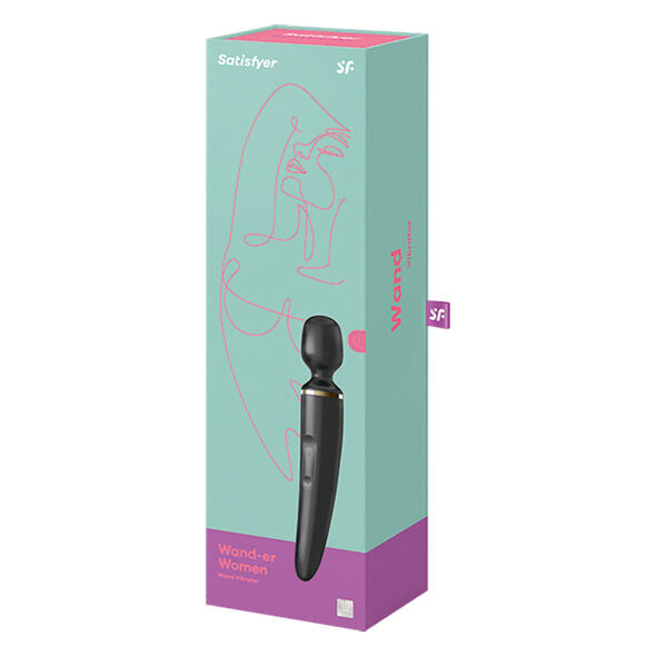 Wander Woman — Masajeador Varita Versátil Múltiple Negro · SATISFYER · Wander Woman
